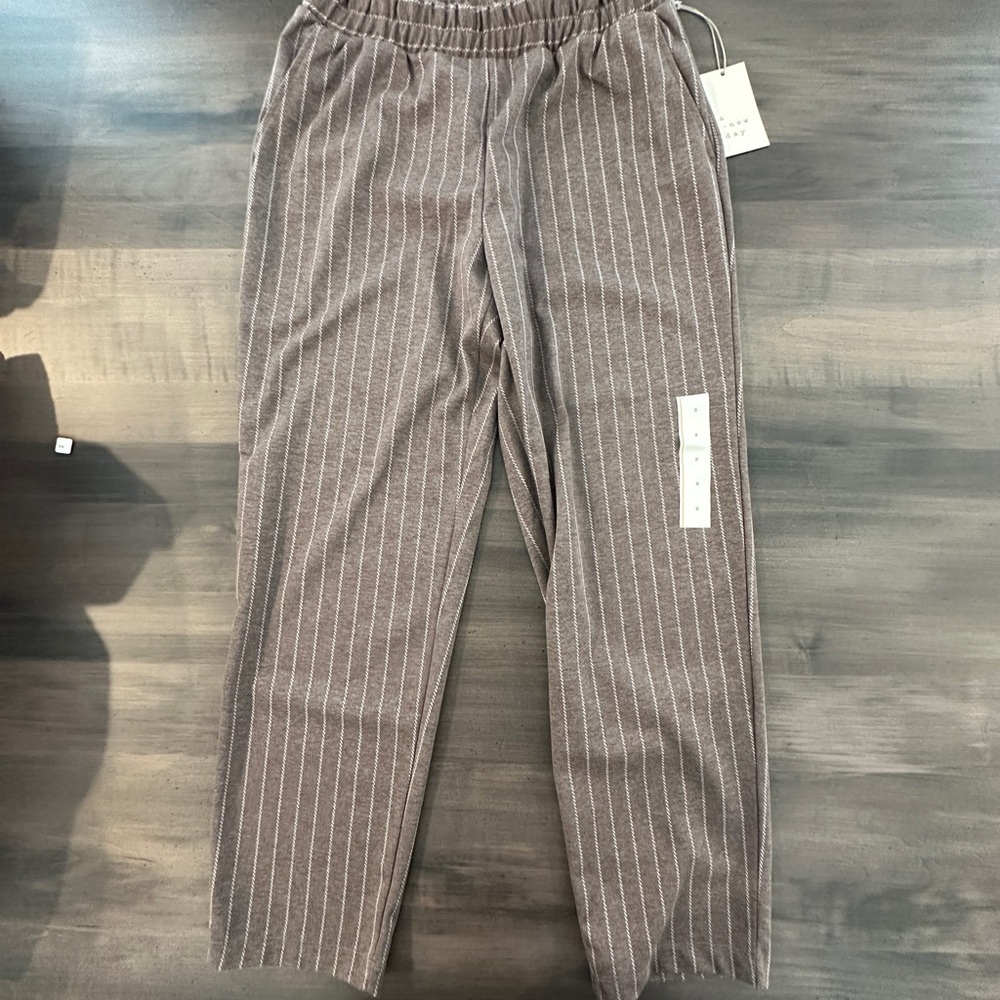 a new day Men's Pinstriped Gray Pants